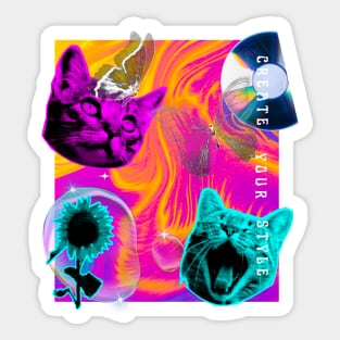 Trippy Cat - Ugly Shirt Collection Sticker